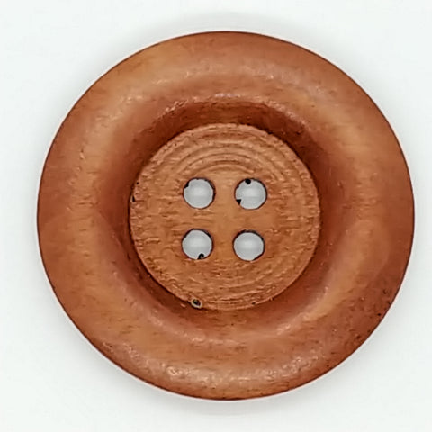 Reddish Brown Wood Button (1)-40mm