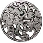 Silver Flowers (2/card)- 19mm