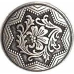 Silver Floral  (3pk)- 12mm