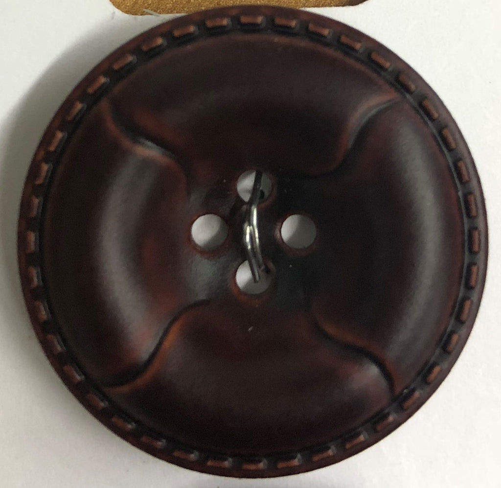 Brown w/ Leather Texture (2pk) - 28 mm