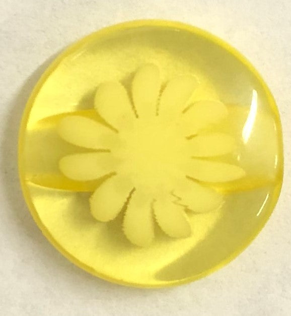 Yellow w/ White Flower (4pk)- 14mm -D